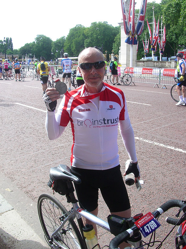 Simon Wayne Ride London for brain tumour patients and carers