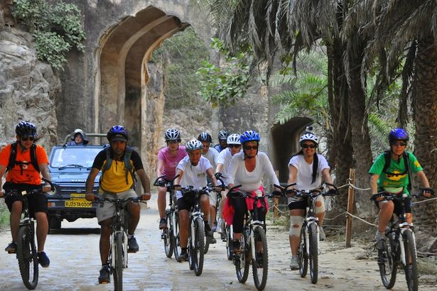 Effort: Jacqui was travelling with Charity Challenge