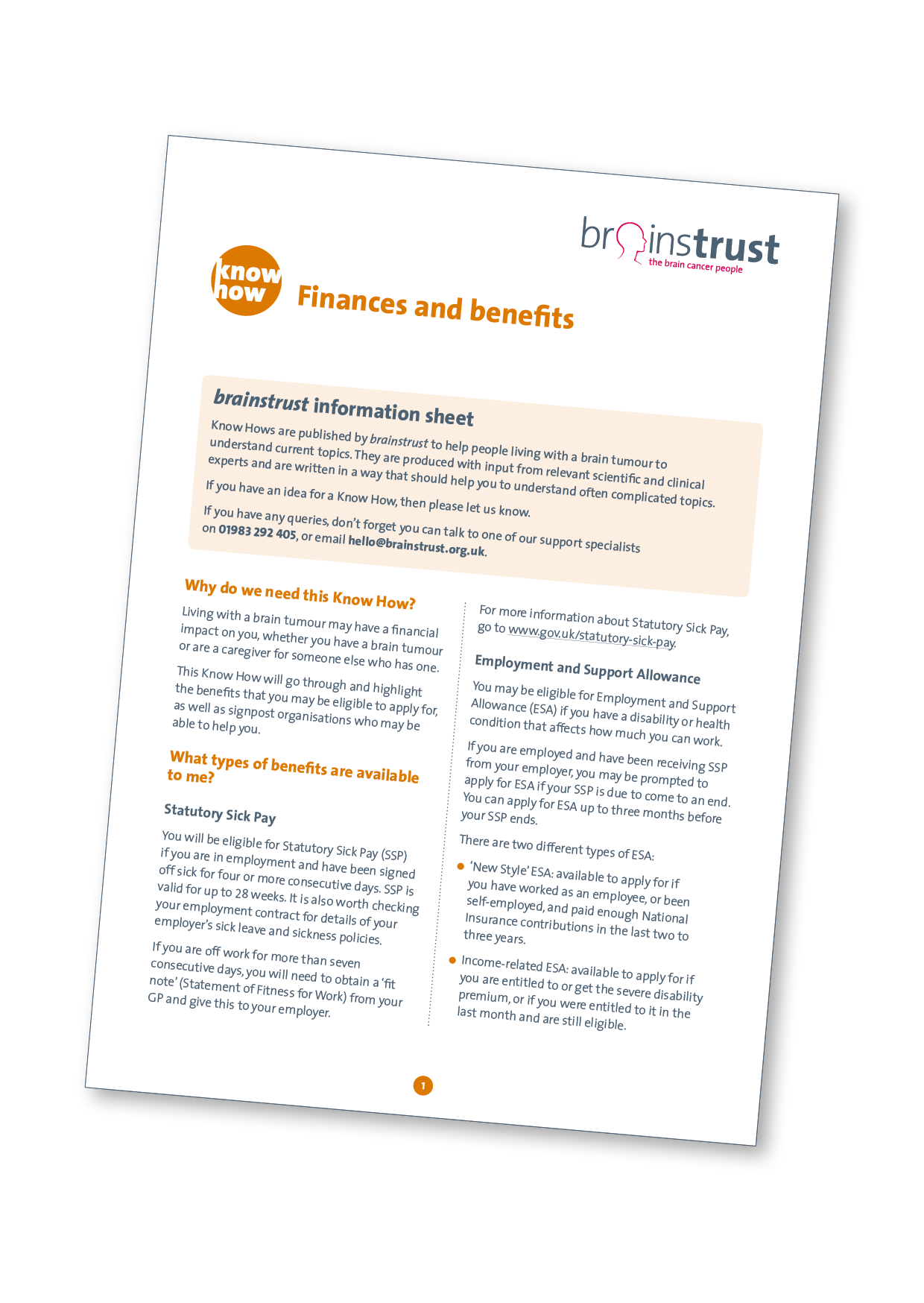 Know how cover: finance and benefits